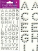 Eleganza Craft Stickers Alphabet Clear/Silver 3mm