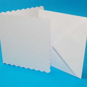 6x6 Scalloped White Cards & Envelopes (Pack of 10)