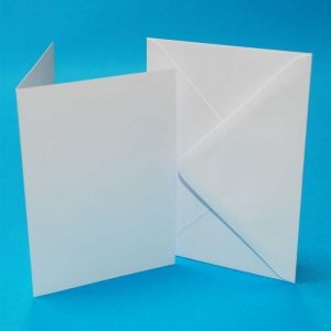 6 x 6 White Card & Envelopes  (Pack Of 10}