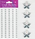 Eleganza Craft Stickers Silver Stars.