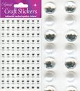 Eleganza  Self Adhesive Craft Stickers 6mm Diamond and Pearl 