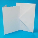 5x7 Scalloped White Cards & Envelopes (Pack of 10)