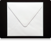 155mm Square White Envelopes (100gsm)