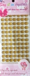 Gold Crystal Self Adhesive Gems