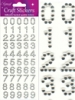 Eleganza Craft Stickers Numbers Clear/Silver 