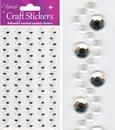  Eleganza Craft Stickers  Pearl Diamante Waves