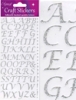 Eleganza Craft Stickers Stylised Alphabet Set Silver 