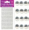 Eleganza Craft Stickers 4mm x  240 gems Clear/Silver 