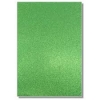 3 Sheets Green Super Smooth Non Shed A4 Glitter Card 