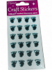 Adhesive Diamante Baby Blue Feet x 24