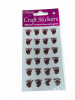Adhesive Diamante Baby Pink Feet x 24